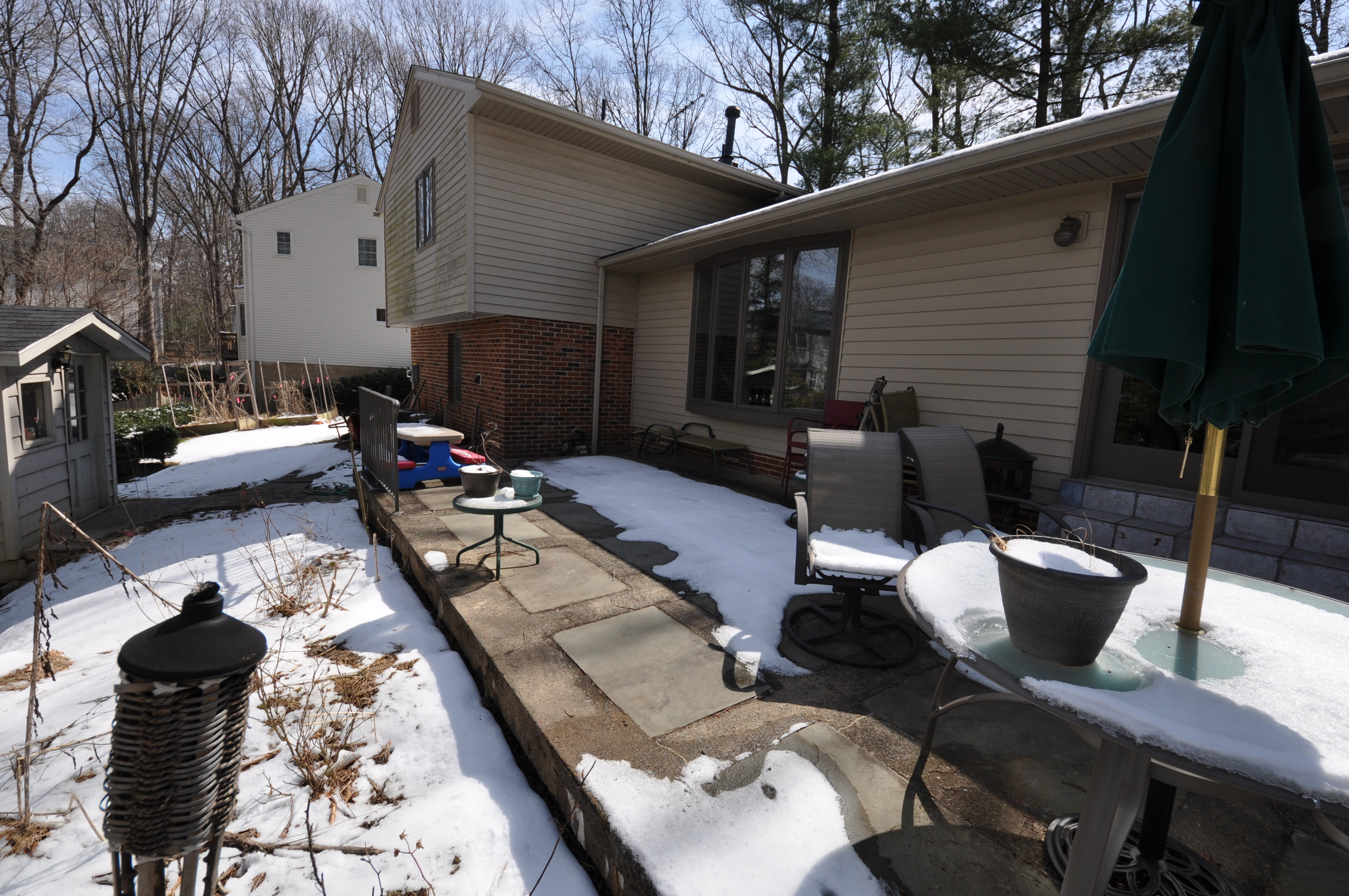 Porch area before